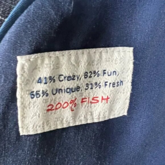 A Fish Named Fred Linen Blazer Jacket Size 40 - Picture 6 of 9